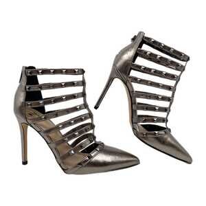 Mix No. 6 Silver Studded Cage Heels | Women’s Size 7.5